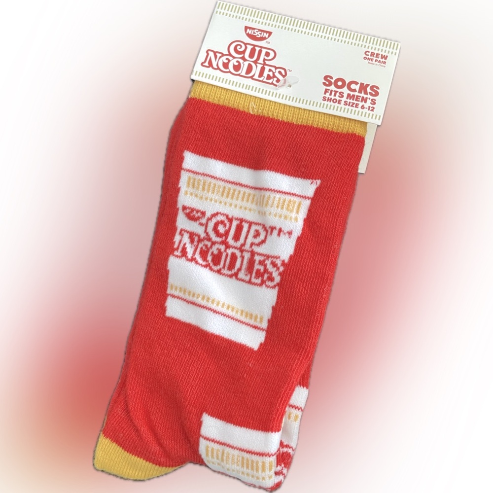 Cup-O-Noodles crew socks, new with tags